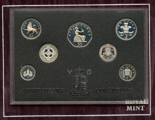 UK 1996  25th Anniversary of Decimalisation Silver Proof  Coin Set