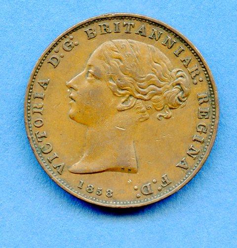 Jersey 1/26th of a Shilling Coin Dated 1858