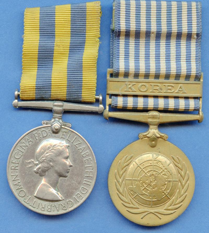 Korean War Pair of Medals To Pte R L Holdcroft, Royal Army Service Corps