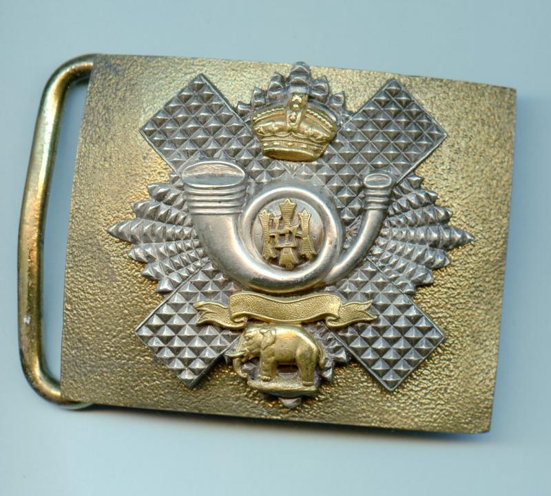 Highland Light Infantry HLI Volunteer Battalion Victorian Officers Waist Belt Clasp