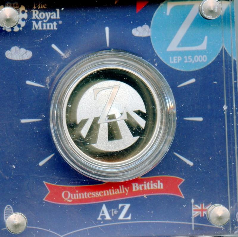 Silver Proof 2018 A-Z 10p Ten Pence Coin Alphabet Letter Z