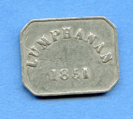 Lumphanan Aberdeenshire Church Communion Token 1851