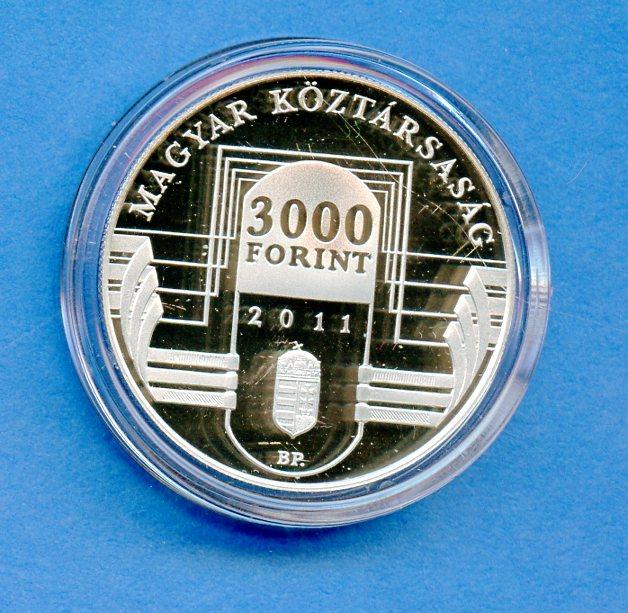 Hungary  Silver  Proof 3000 Forint Coin  Dated 2011