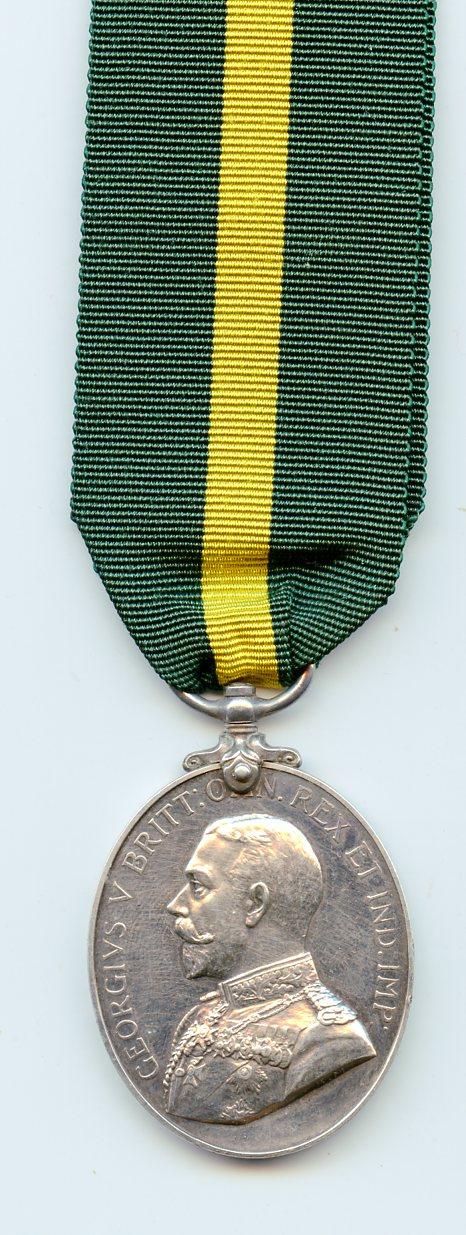 Territorial  Force Efficiency Medal To Sjt G Moncrieff, Lanarkshire ( Queens Own Royal Glasgow)