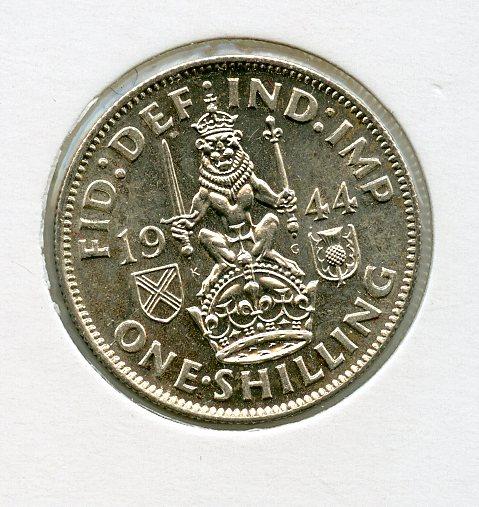 UK George VI  Scottish Shilling Coin  Dated 1944