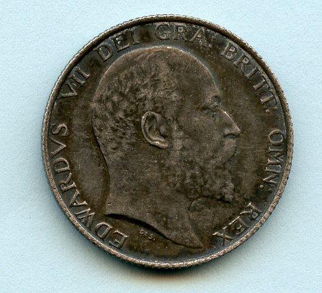 UK 1902  Edward VII Shilling Coin