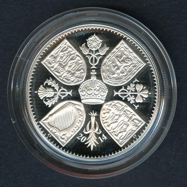 UK 2014 The First Birthday of Prince George Cambridge  Commemorative Silver Proof £5 Five Pound Crown Coin