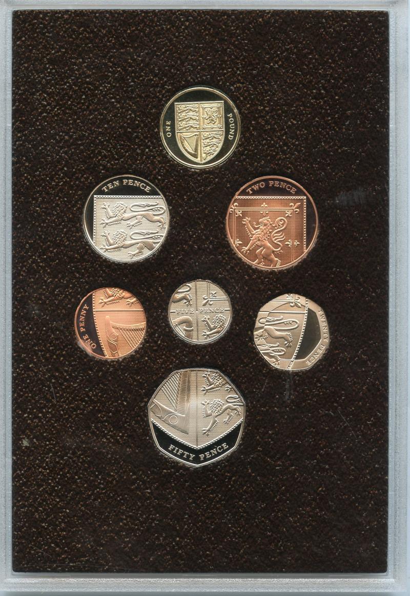 UK 2008 Royal Mint UK Proof Set Coins Royal Shield of Arms