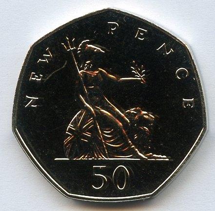 UK 1971 Proof 50 Pence Coin