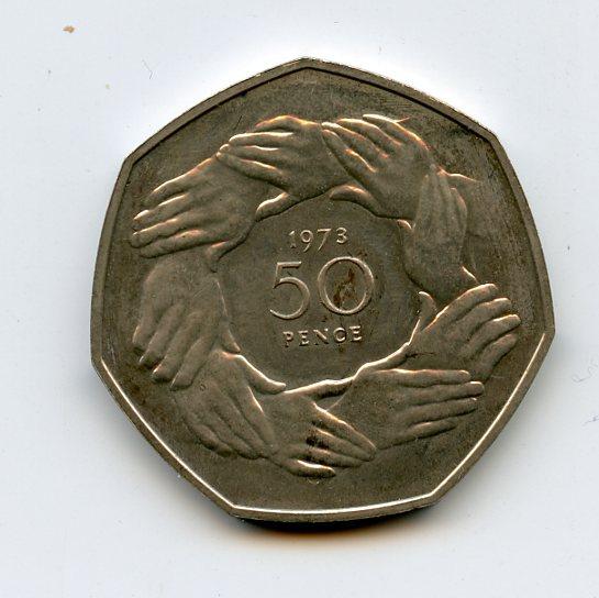 UK 1973 Proof 50 Pence Coin
