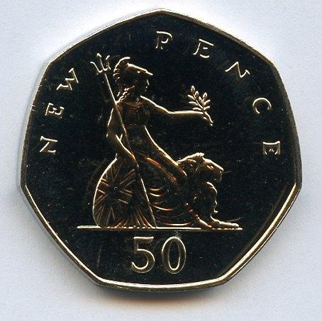 UK 1974 Proof 50 Pence Coin