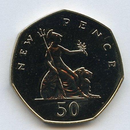 UK 1975 Proof 50 Pence Coin