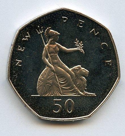 UK 1980 Proof 50 Pence Coin