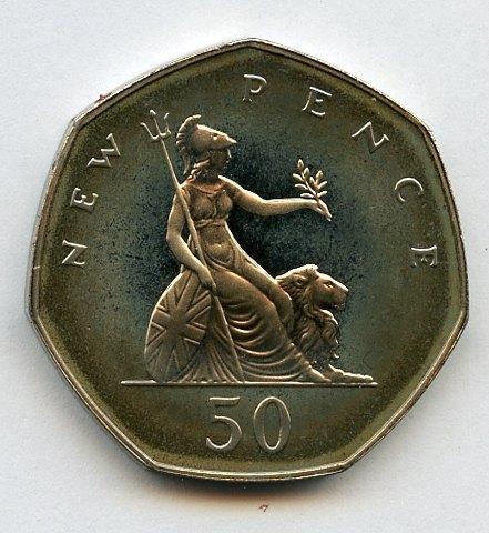 UK 1981 Proof 50 Pence Coin