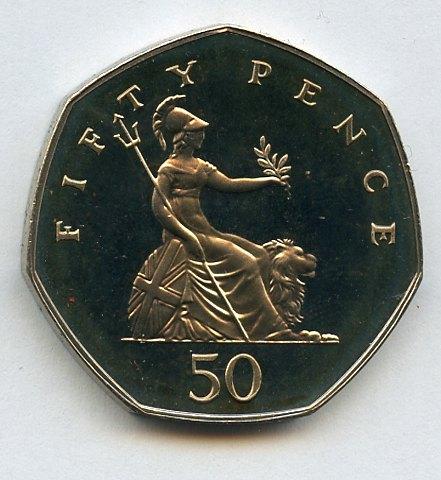 UK 1982 Proof 50 Pence Coin