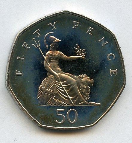 UK 1983 Proof 50 Pence Coin
