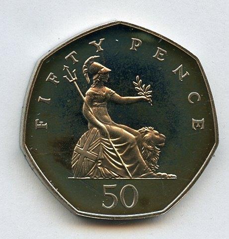 UK 1984 Proof 50 Pence Coin
