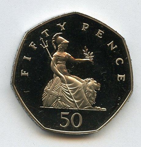 UK 1985 Proof 50 Pence Coin