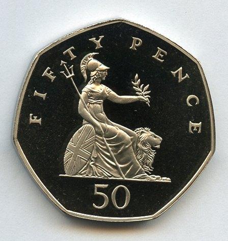 UK 1993 Proof 50 Pence Coin