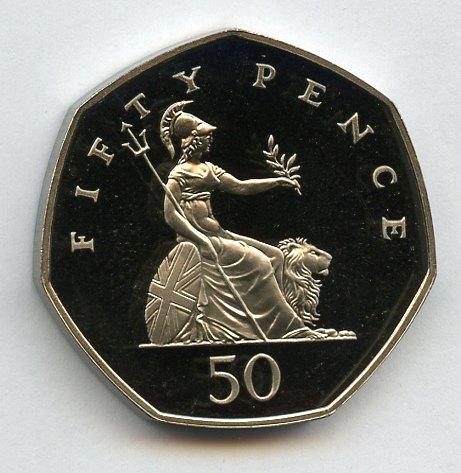 UK 1996 Proof 50 Pence Coin