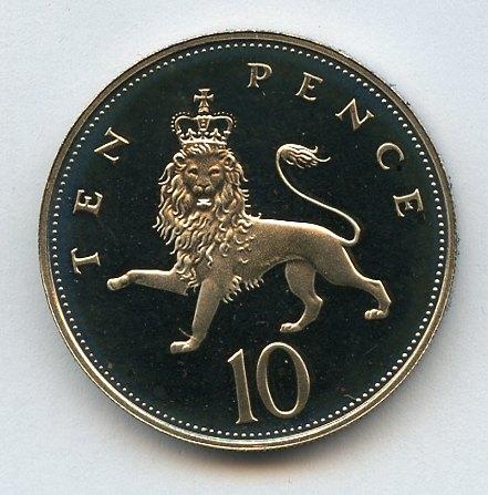 UK Decimal  Proof Ten Pence Coin Dated 1982