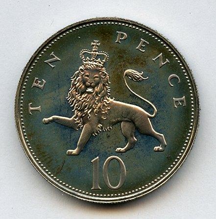 UK Decimal  Proof Ten Pence Coin Dated 1983