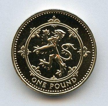 1999 UK Brilliant Uncirculated £1 One Pound Coin  Scotland