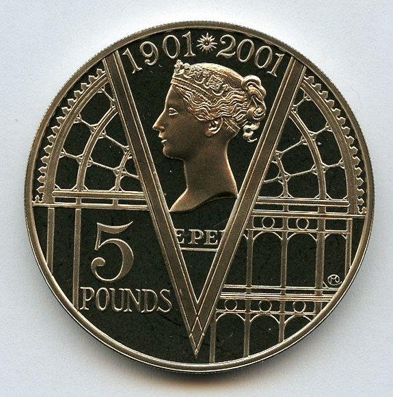 UK 2001 Victorian Anniversary  Decimal  Proof £5 Coin