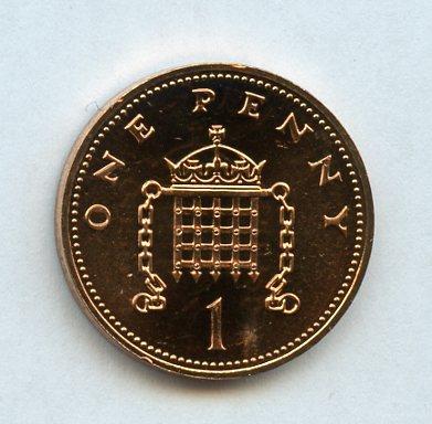 UK Decimal  Brilliant Uncirculated Penny Coin Dated 1986