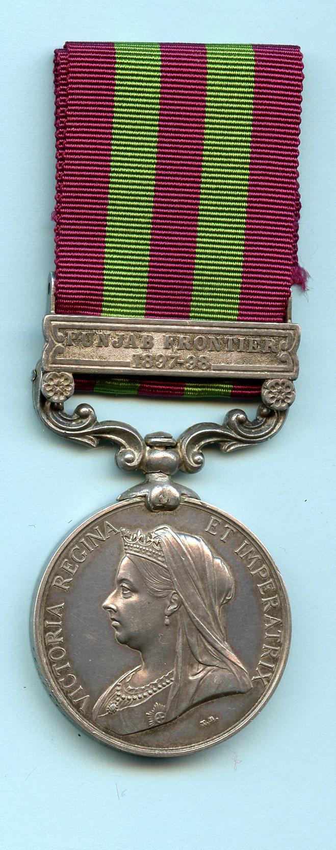 India General Service 1895 Medal To Pte 11th (Prince Albert's Own) Hussars