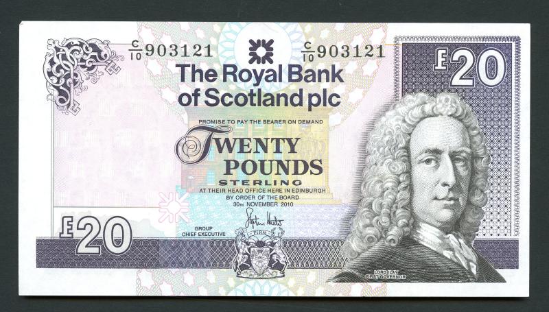Royal Bank Of Scotland £20 Twenty Pound Note  Dated 30th November 2010