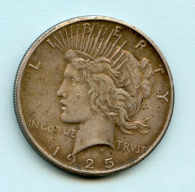 U.S.A. United States of America  Silver One Dollar  Coin  Dated 1925