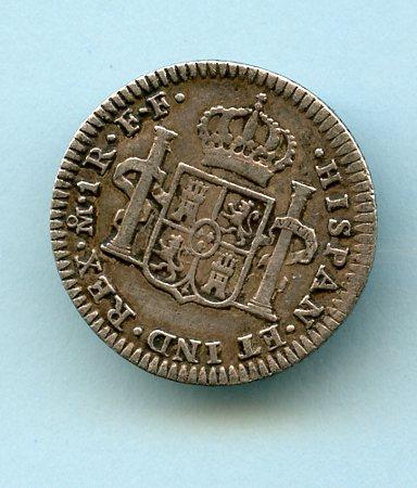 Spanish Colonial Mexico  1782 Mo-FB  Silver 1 Reales Coin
