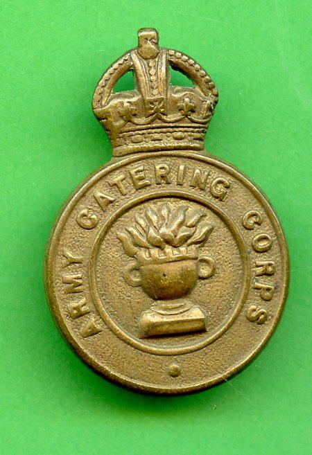 Army Catering Corps  ACC Brass Kings Crown  Cap Badge