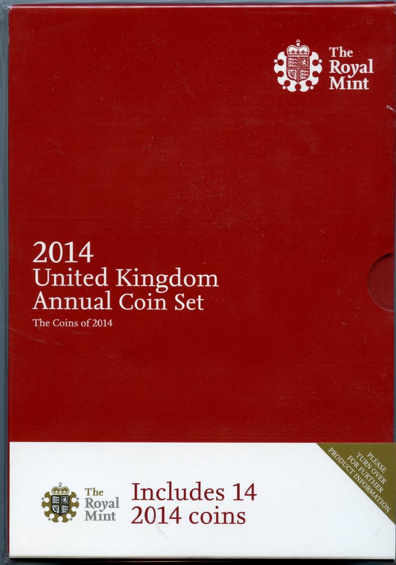 UK 2014 United Kingdom Brilliant  Uncirculated  Annual Coin Set