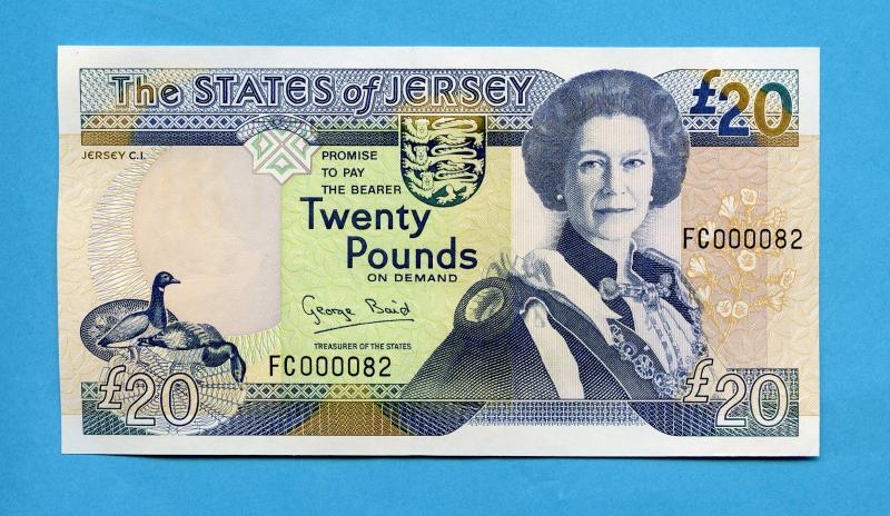 Jersey 1993 Twenty Pounds £20 Note Low Serial Number FC00082