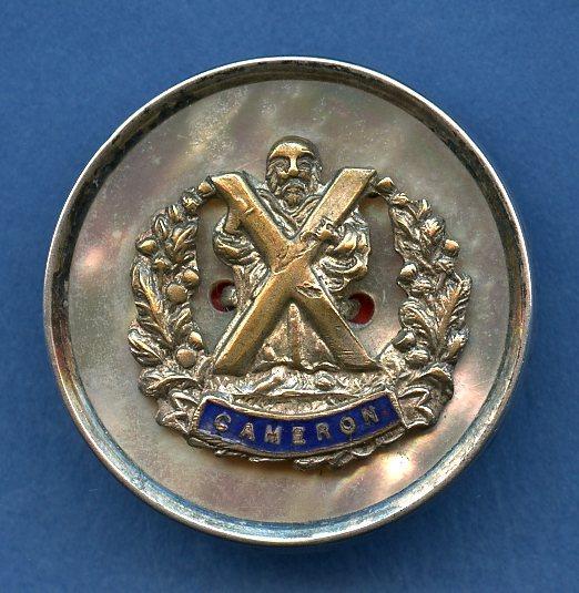 Cameron Highlanders  Sweetheart Brooch
