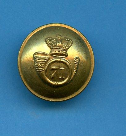 71st Highland Light Infantry   Officers Gilt small size  Button 1870
