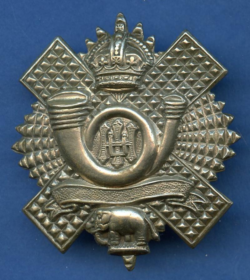 HLI Highland Light Infantry - 5th, 7th & 8th Battalions  Long Blank Scroll Cap Badge