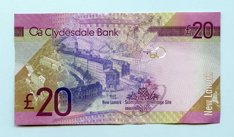 The Clydesdale Bank  PLC £20 Twenty Pounds Banknote Dated 11th July 2013