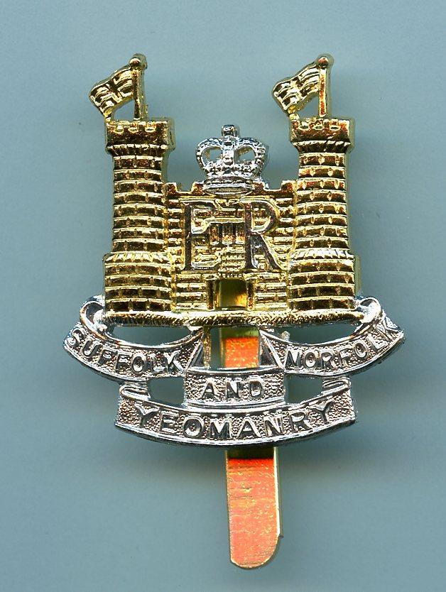 Suffolk & Norfolk Yeomanry  Anodised Cap Badge
