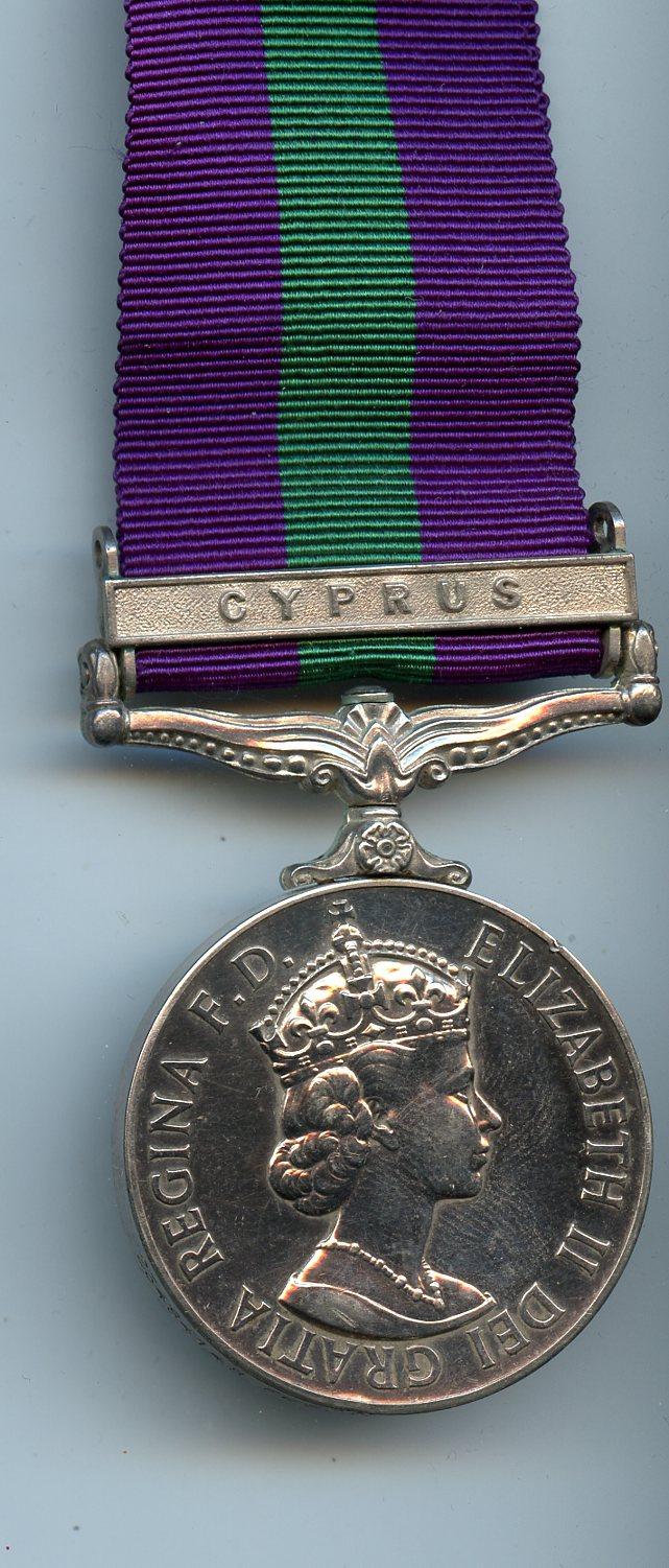 General Service Medal 1918-62 Cyprus To Fusilier A Cornish, Lancashire Fusiliers