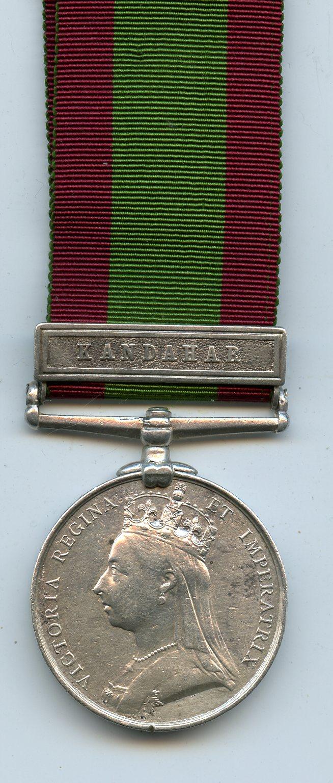 Afghanistan Medal 1879 Khandahar To Sepoy Derjee Ram, 4/1st Punjab Native Infantrty