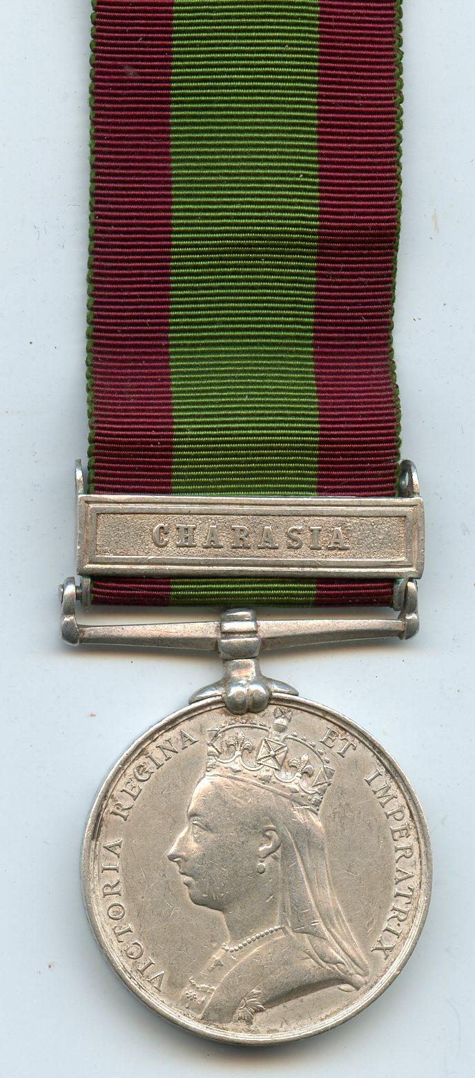 Afghanistan Medal 1879 Charasia To Sowar Alam Khan 5th Punjab Cavalry