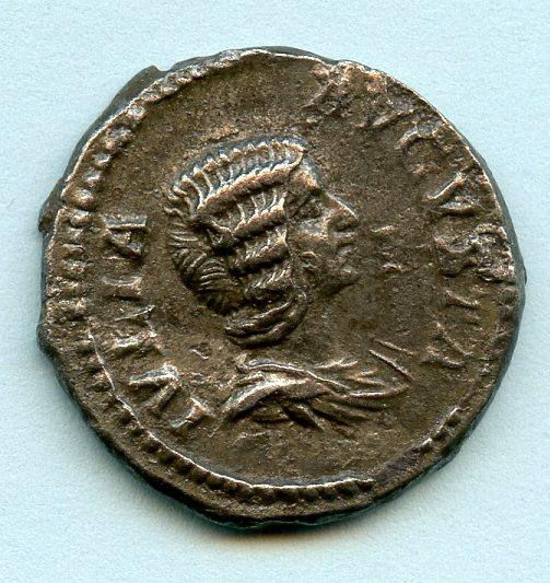 ROMAN EMPRESS JULIA DOMNA (AD 193-217) silver denarius coin