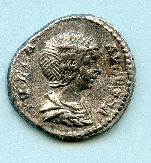 ROMAN EMPRESS JULIA DOMNA (AD 193-217) silver denarius coin