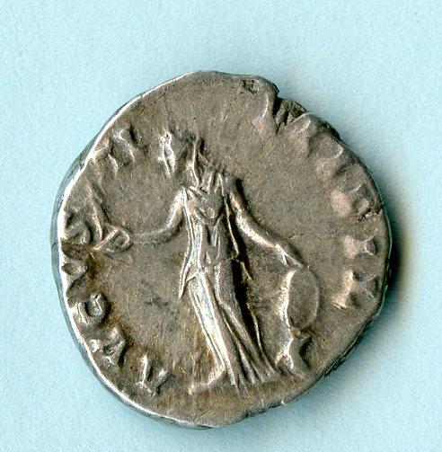 ROMAN EMPRESS FAUSTINA JUNIOR silver denarius coin