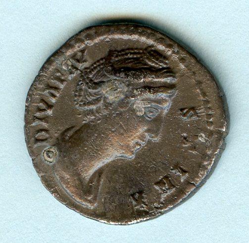 ROMAN EMPRESS DIVA FAUSTINA SENIOR (died AD 141) silver denarius coin