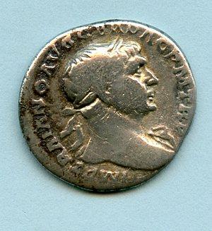 ROMAN EMPEROR TRAJAN (AD 98-117) silver denarius coin