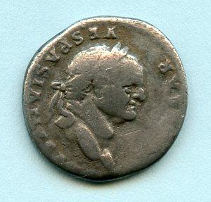 ROMAN EMPEROR VESPASIAN (AD 69-79) silver denarius coin